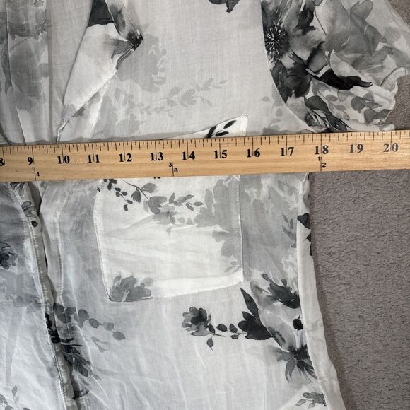 Cloth & Stone Anthropologie Womens Blouse Size XS Lightweight Sheer Boho Florals - Picture 7 of 14